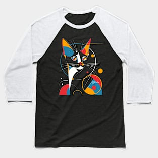 Mid Century Modern CAT Minimalist Designs Baseball T-Shirt